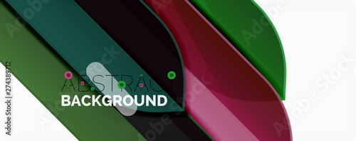 Abstract color lines dynamic background, modern material design style