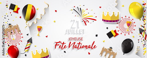 Belgium National Day - Belgian National Day. 21 Juillet Fete Nationale