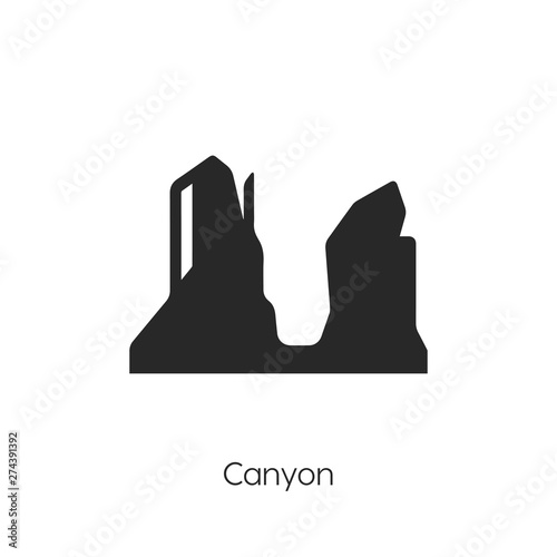 canyon icon vector symbol