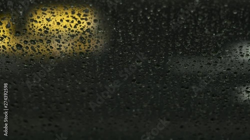 Wallpaper Mural Water Beads on Glass With Traffic On Road - Rain On Glass Torontodigital.ca