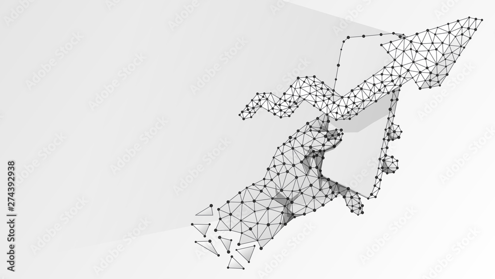 Phone in a hand, Arrow Up symbol on mobile screen. Market growth, app trading concept. Abstract, digital, wireframe, low poly mesh, polygonal Raster white origami 3d illustration. Triangle, line Phone in a hand, Arrow Up symbol on mobile screen. Market growth, app trading concept. Abstract, digital, wireframe, low poly mesh, polygonal Raster white origami 3d illustration. Triangle, line