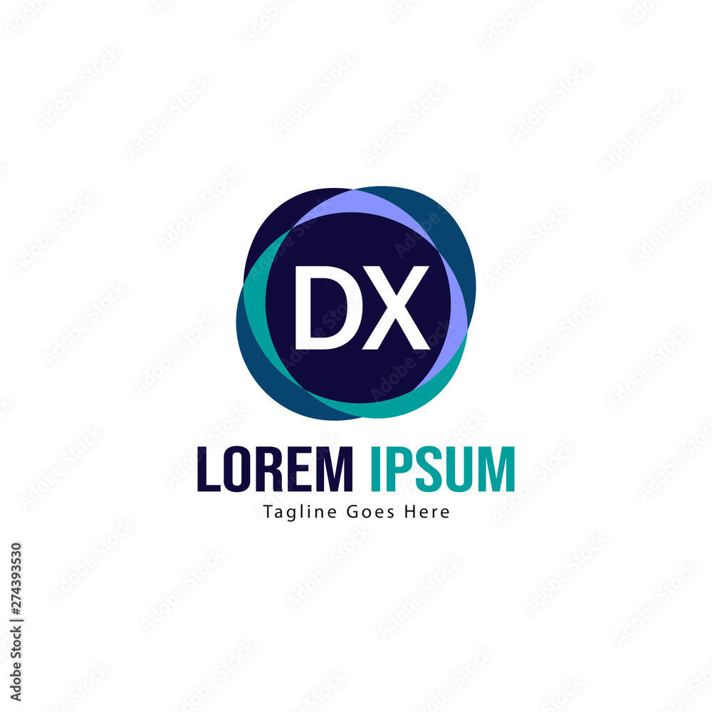 Initial DX logo template with modern frame. Minimalist DX letter logo vector illustration Initial DX logo template with modern frame. Minimalist DX letter logo vector illustration