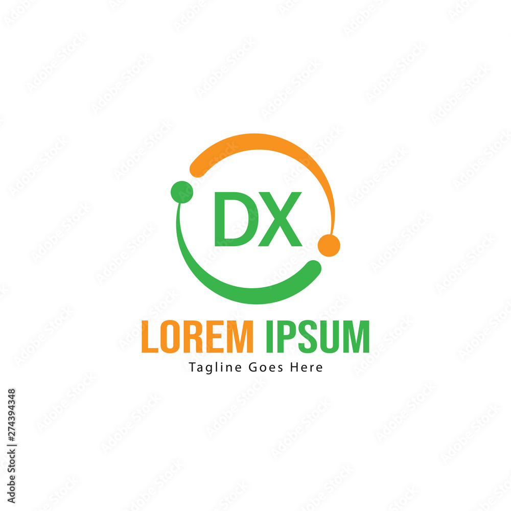 Initial DX logo template with modern frame. Minimalist DX letter logo vector illustration Initial DX logo template with modern frame. Minimalist DX letter logo vector illustration