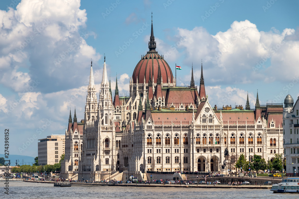 The Hungarian Parliament Building on the bank of the Danube in Budapest The Hungarian Parliament Building on the bank of the Danube in Budapest