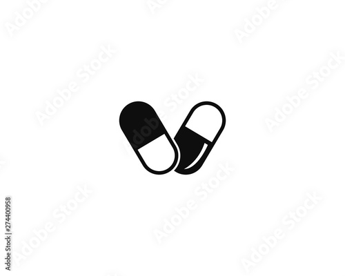 Medical drug vector icon template design