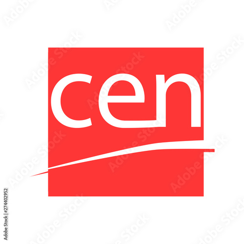 CEN standards sign. red icon