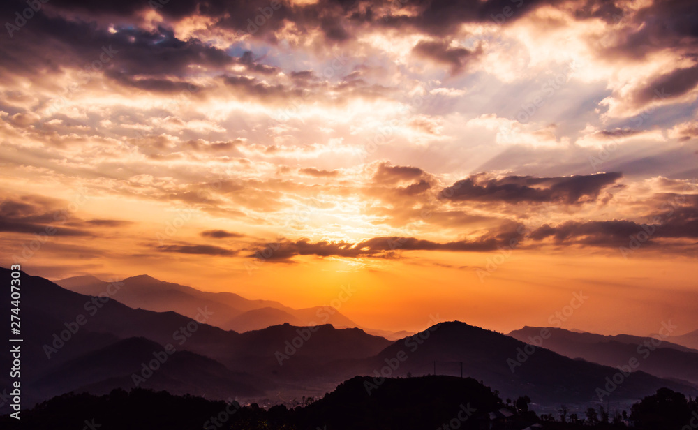 Nepal Sonnenaufgang Pokhara