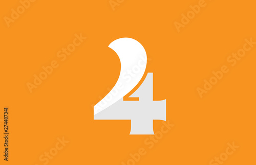 pink white 4 four creative number logo icon design
