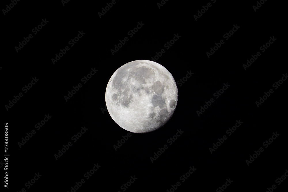 Large white full moon on black night sky,The Moon is an astronomical body that orbits planet Earth, being Earth's only permanent natural satellite Large white full moon on black night sky,The Moon is an astronomical body that orbits planet Earth, being Earth's only permanent natural satellite
