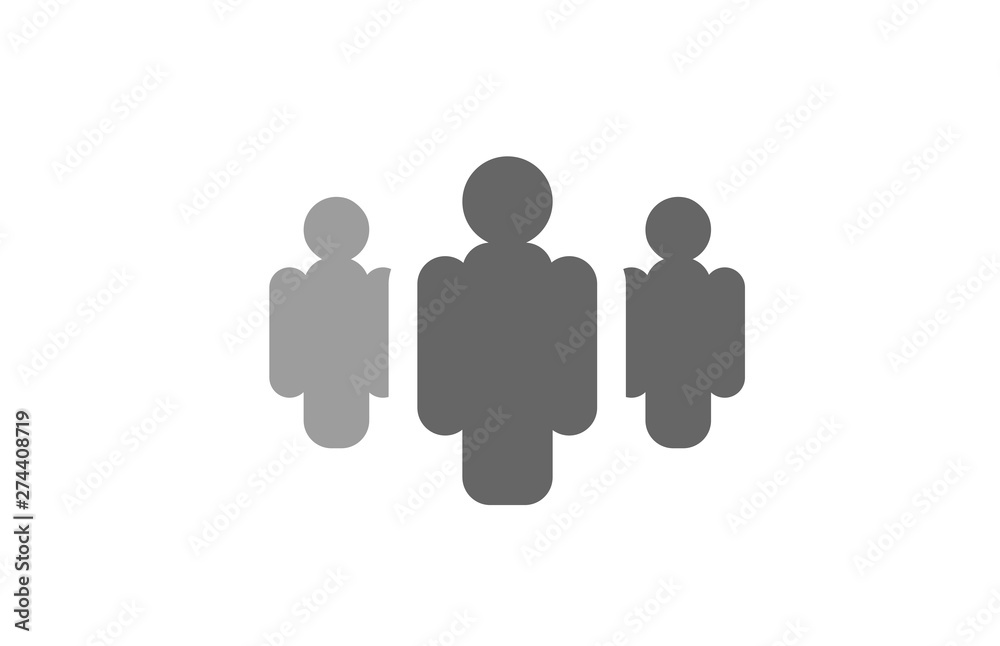 grey simple creative people vector flat icon design concept