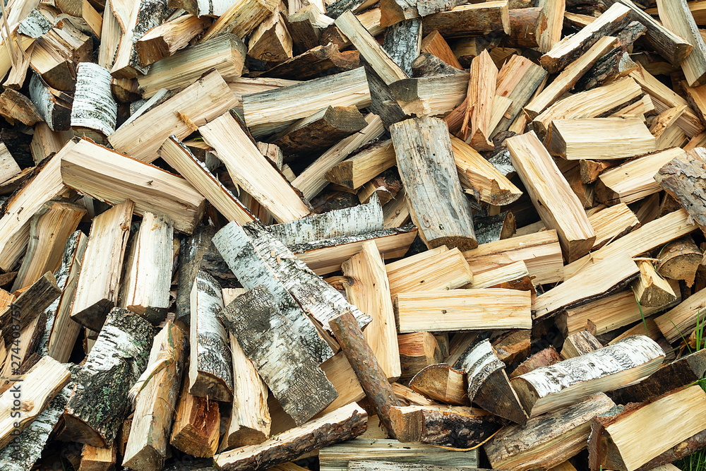 Whips of wood. Large amount of plywood. Harvesting in cold weather Whips of wood. Large amount of plywood. Harvesting in cold weather