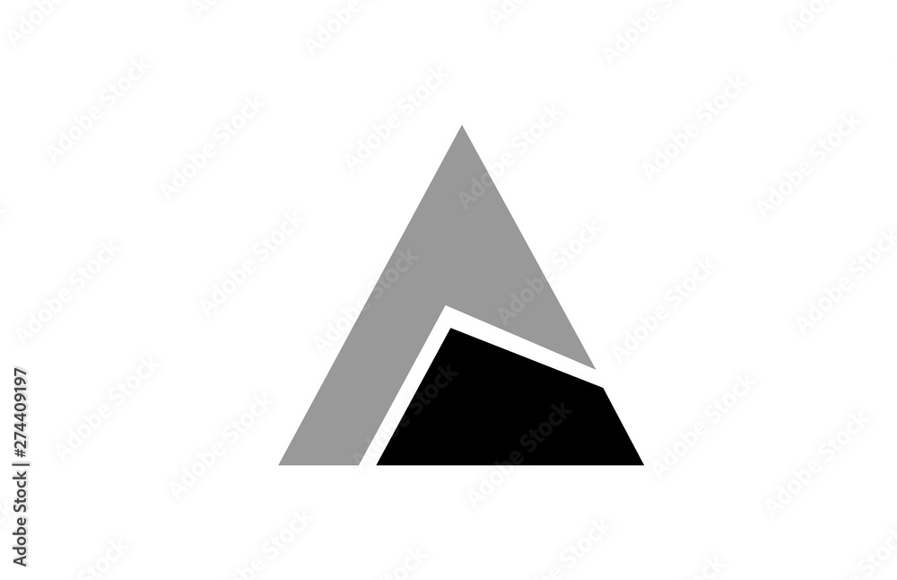 A grey black alphabet letter logo icon design sign A grey black alphabet letter logo icon design sign