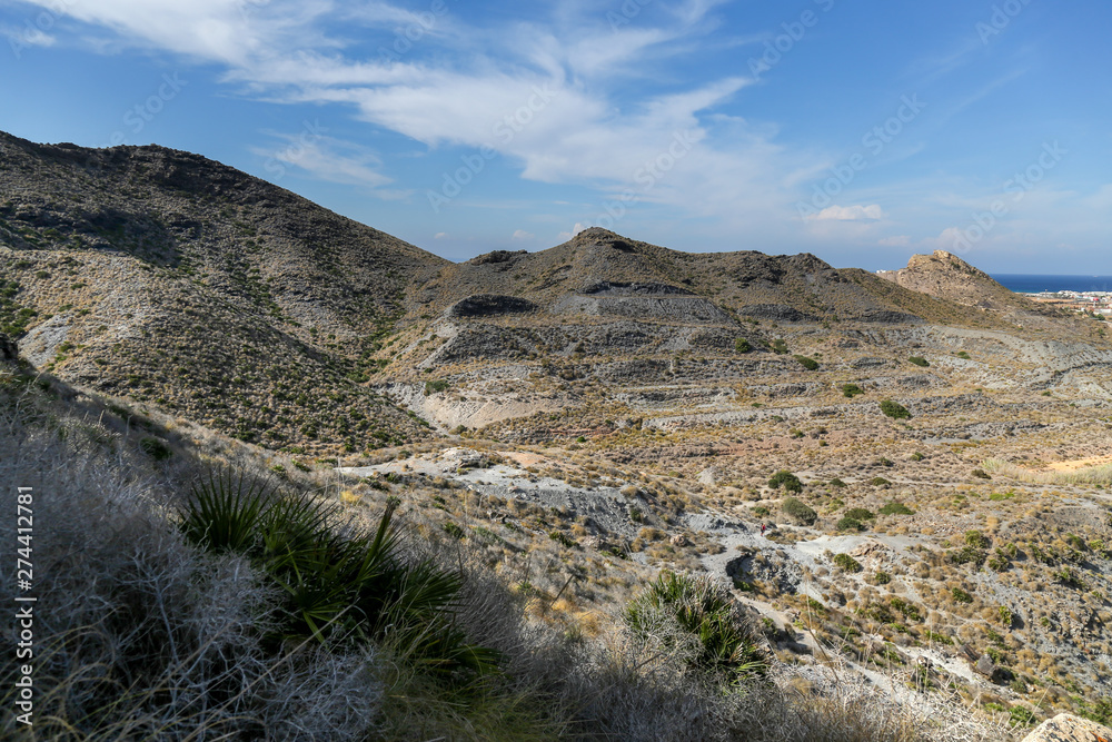 Mountains landscape of the National Park of Calblanque in Murcia, Spain.