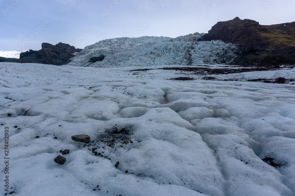 glacier ice in Iceland 