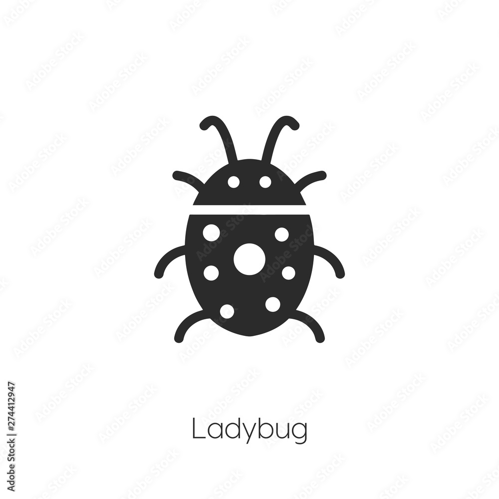 ladybug icon vector symbol sign