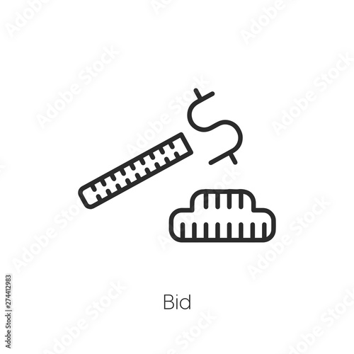 bid icon vector symbol sign