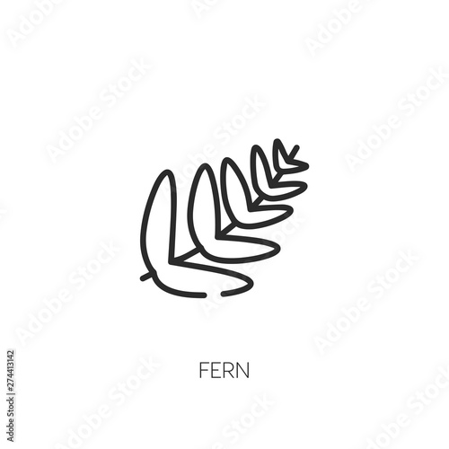 fern icon vector symbol sign