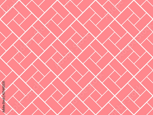 The geometric pattern with lines. Seamless vector background. White and pink texture. Graphic modern pattern. Simple lattice graphic design