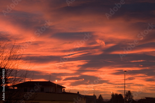 cloundy sky at sunset