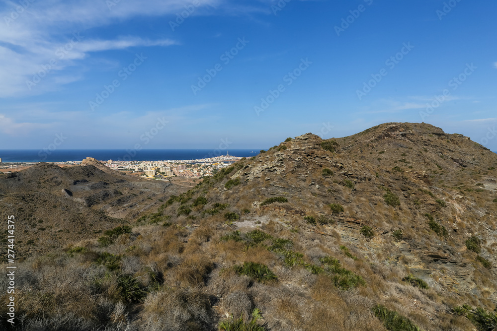 Mountains landscape of the National Park of Calblanque in Murcia, Spain.