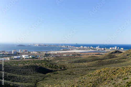 Panoramic view of Cabo de Palos from Monte de las Cenizas y Peña del Águila Regional Park