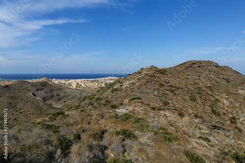 Mountains landscape of the National Park of Calblanque in Murcia  Spain.