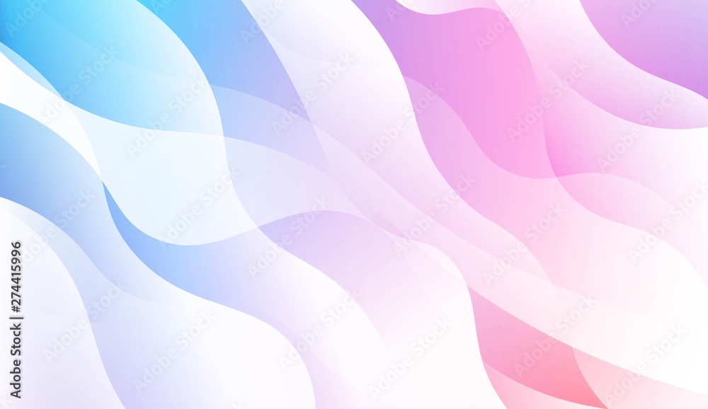 Fototapeta premium Vibrant And Smooth Gradient Soft Colors Wave Geometric Shape. For Cover Page, Poster, Banner Of Websites. Vector Illustration.
