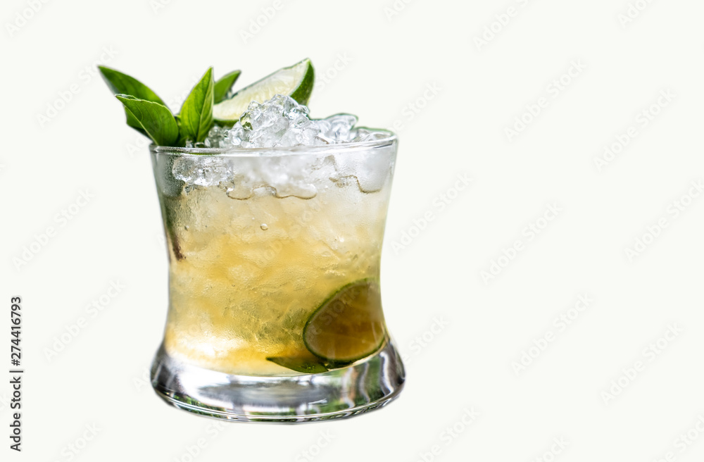 fresh drink with ice and mint fresh drink with ice and mint