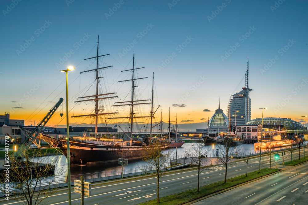 Blick auf die Bremerhavener Havenwelten Blick auf die Bremerhavener Havenwelten