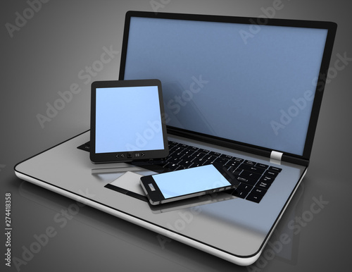 3d technology concept .3d illustration