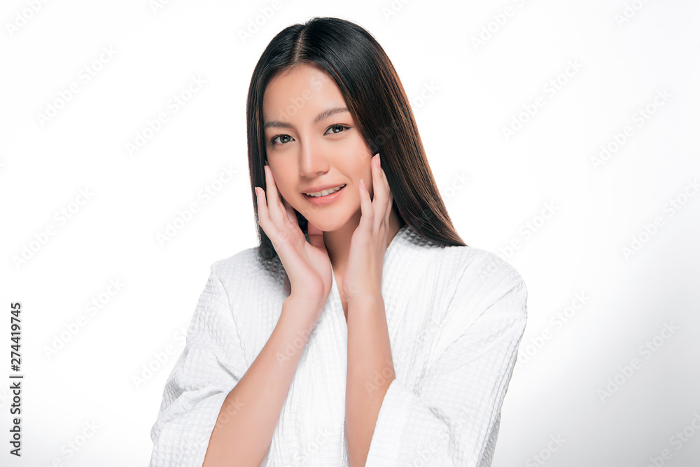 Beautiful Young Asian Woman with Clean Fresh Skin, Beautiful Young Asian Woman with Clean Fresh Skin,