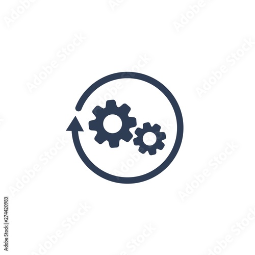 Operations process. Vector icon on white background.