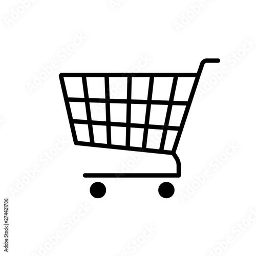 Shopping cart icon vector illustration