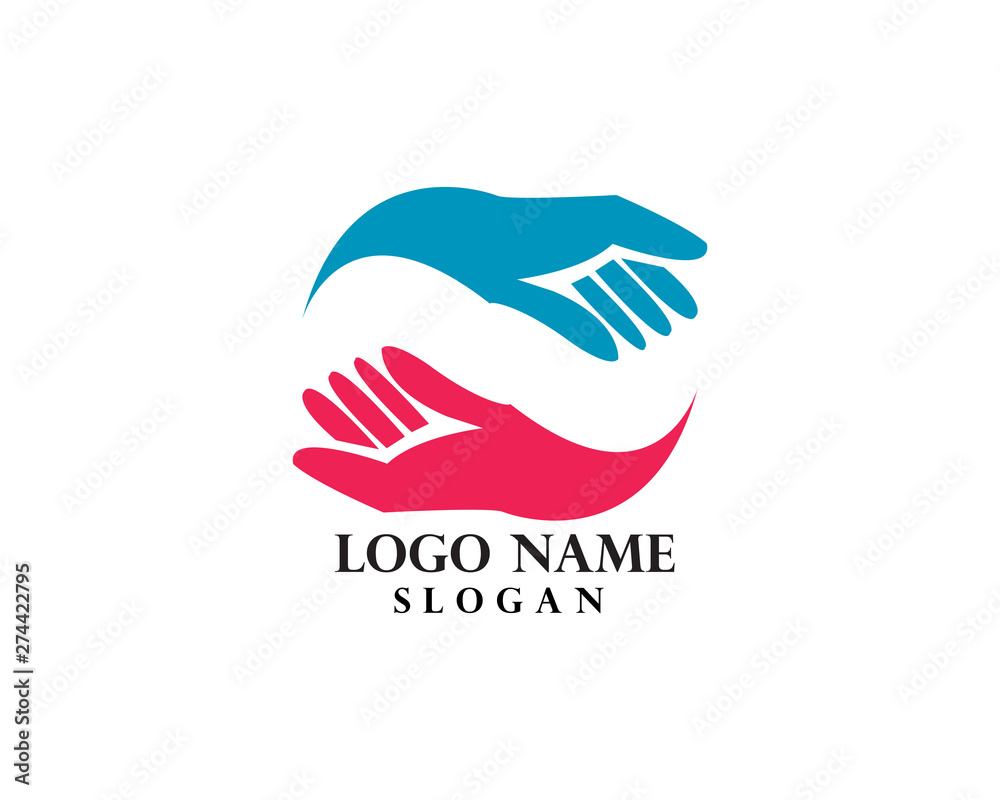 Obraz premium Hand Care Logo Template vector icon Business