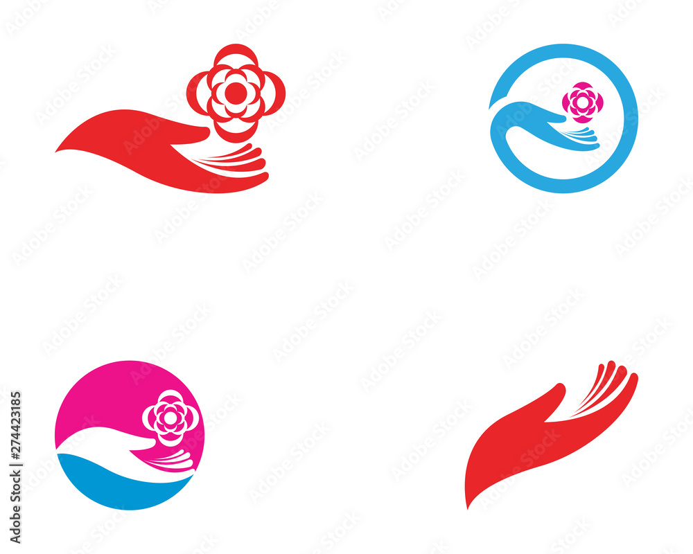 Hand Care Logo Template vector icon Business Hand Care Logo Template vector icon Business