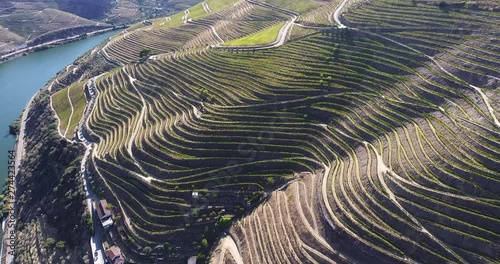 Beautiful Douro Valley aerial shot photo