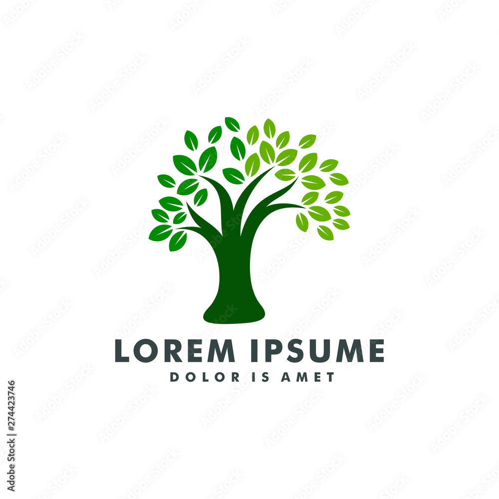 Obraz premium Tree logo template. nature icon design - vector