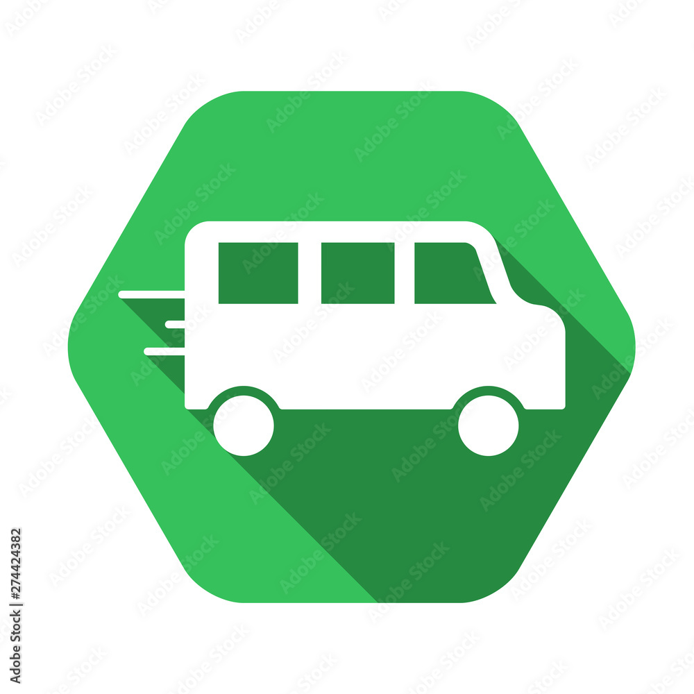 Bus vector green icon in modern flat style isolated. Bus can support is good for your web design. Bus vector green icon in modern flat style isolated. Bus can support is good for your web design.