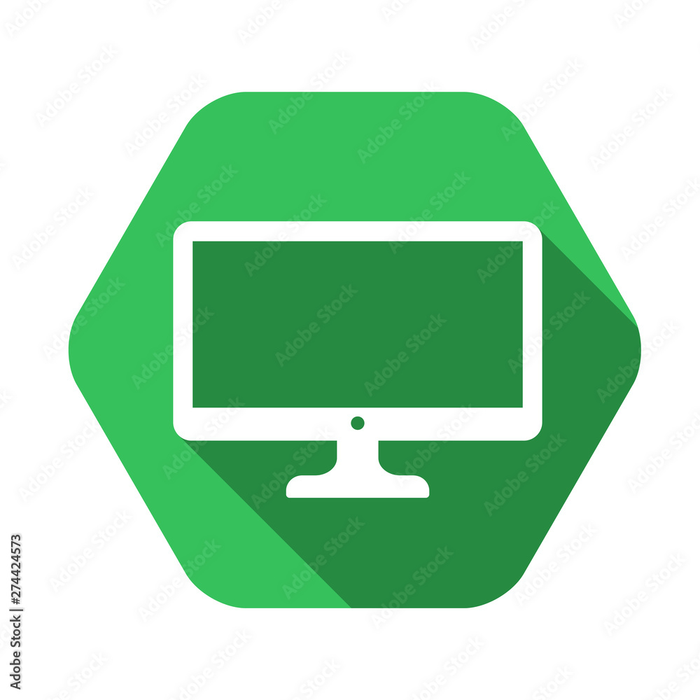 Monitor vector green icon in modern flat style isolated. Monitor can support is good for your web design. Monitor vector green icon in modern flat style isolated. Monitor can support is good for your web design.