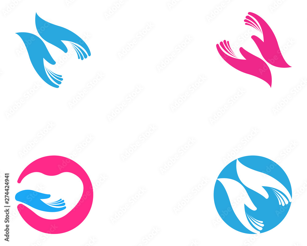 Hand Care Logo Template vector icon Business Hand Care Logo Template vector icon Business