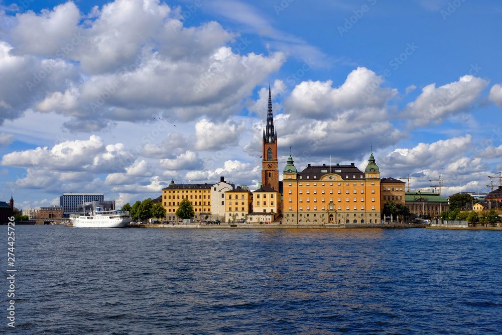 Panoramic view of Old Town (Gamla Stan) in Stockholm, Sweden in a summer day. Panoramic view of Old Town (Gamla Stan) in Stockholm, Sweden in a summer day.
