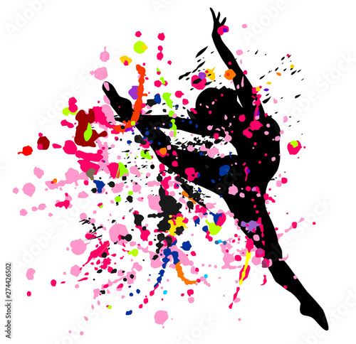 Dancer in splatters.