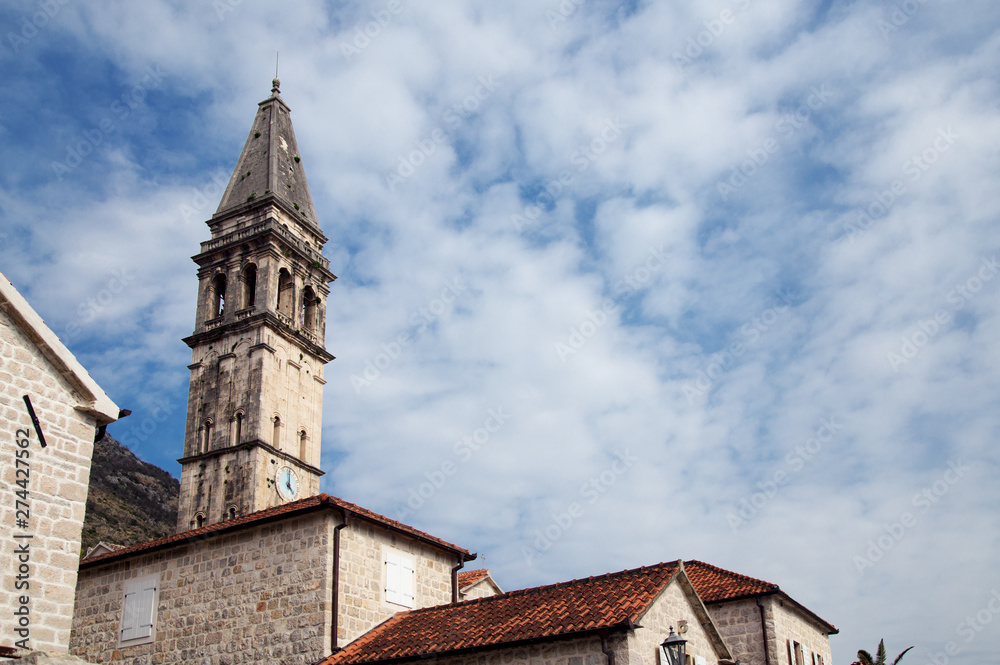 Fototapeta premium old church in Perast town.Montenegro