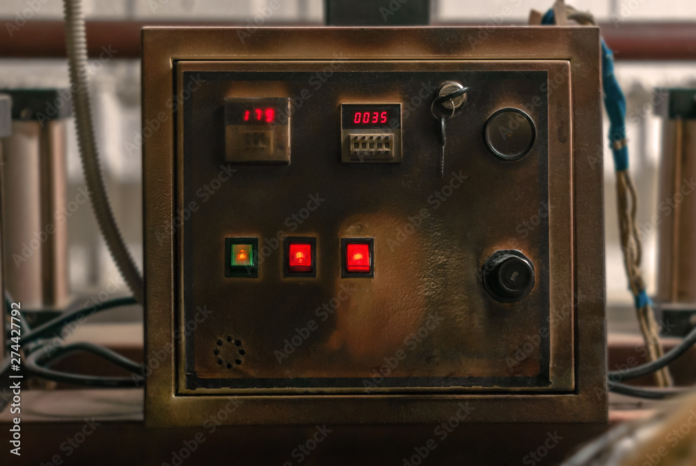 Fototapeta premium industrial heat press control panel