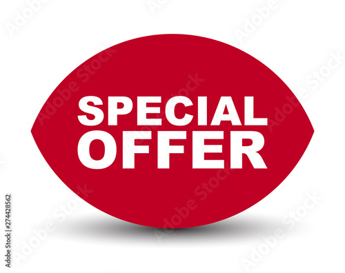 red vector banner special offer