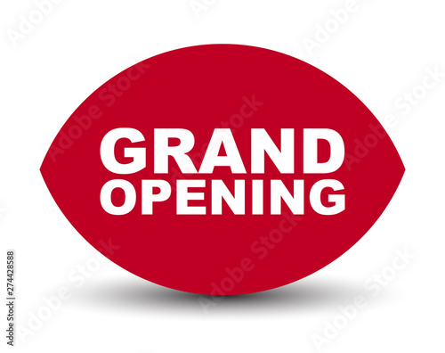 red vector banner grand opening