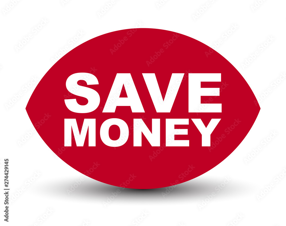 red vector banner save money red vector banner save money