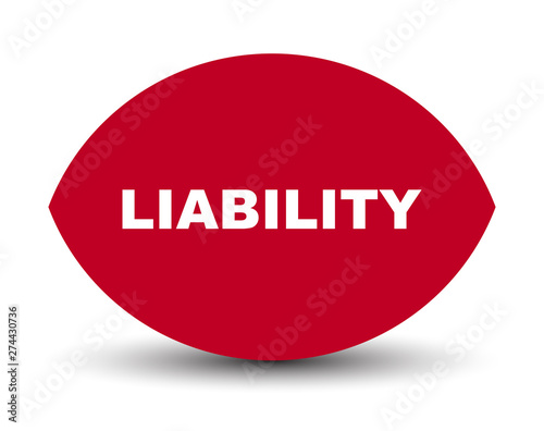 red vector banner liability