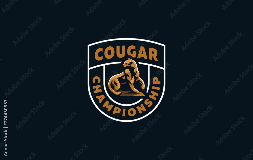 Naklejka premium The image of a cougar or panther.