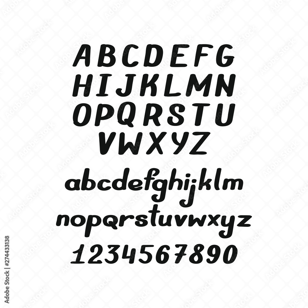 Obraz premium Black font on white background